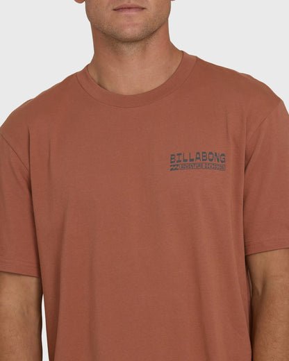 Billabong Men's A\/Div Agave Premium Short Sleeve Cotton T-Shirt - Cedar Wood