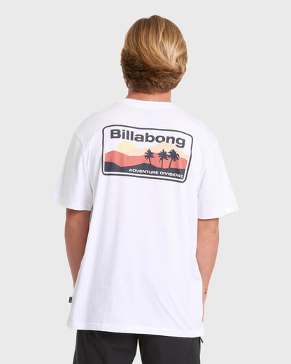 Billabong Men's Adventure Division Range Premium Short Sleeve Knit T-Shirt - White