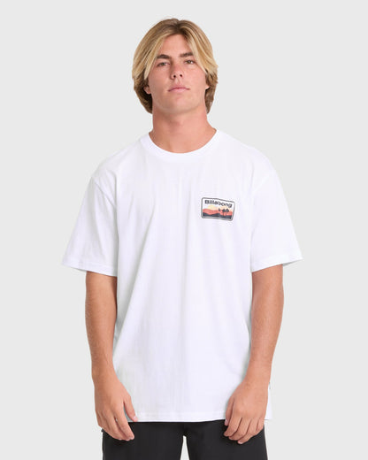 Billabong Men's Adventure Division Range Premium Short Sleeve Knit T-Shirt - White