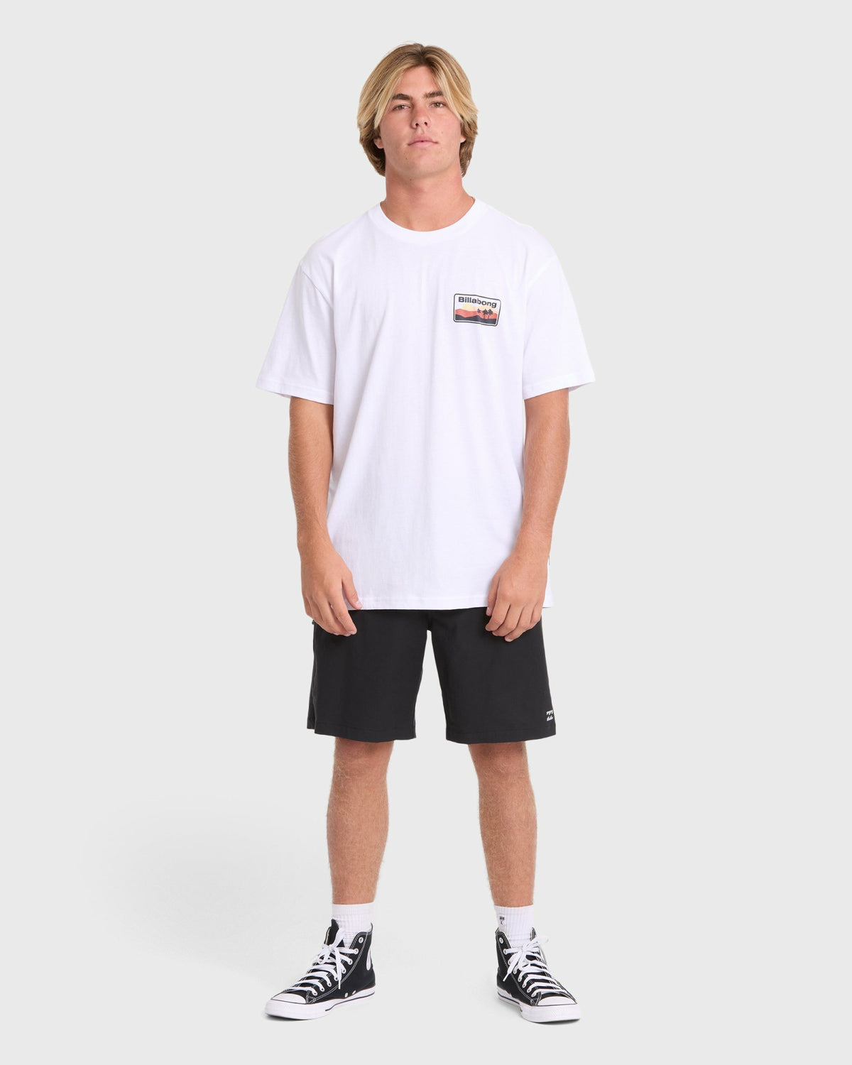 Billabong Men's Adventure Division Range Premium Short Sleeve Knit T-Shirt - White