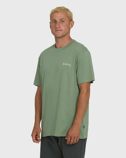 Billabong Men's Making Tracks Premium Short Sleeve Knit T-Shirt - Hedge Green