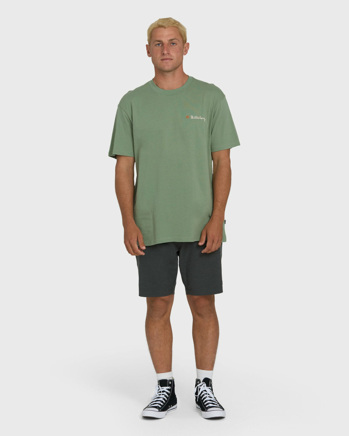Billabong Men's Making Tracks Premium Short Sleeve Knit T-Shirt - Hedge Green