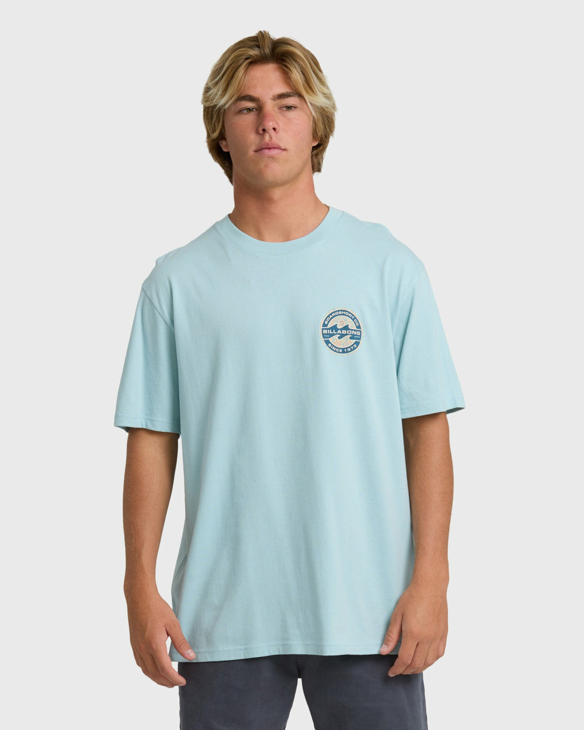 Billabong Men's Hollow Premium Short Sleeve T-Shirt - Dusty Blue