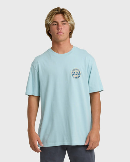 Billabong Men's Hollow Premium Short Sleeve T-Shirt - Dusty Blue