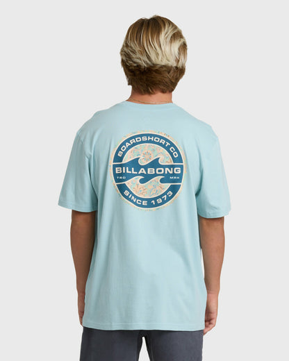Billabong Men's Hollow Premium Short Sleeve T-Shirt - Dusty Blue