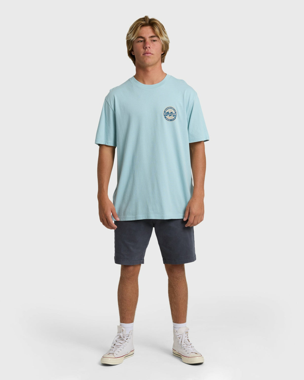 Billabong Men's Hollow Premium Short Sleeve T-Shirt - Dusty Blue