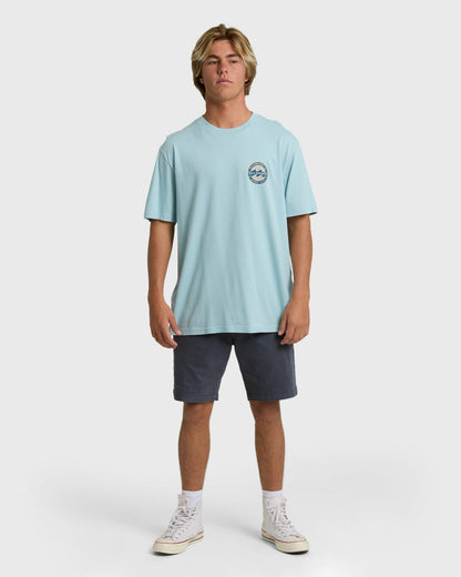Billabong Men's Hollow Premium Short Sleeve T-Shirt - Dusty Blue