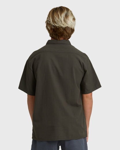 Billabong Men's Victoria Short Sleeve Shirt - Graystone