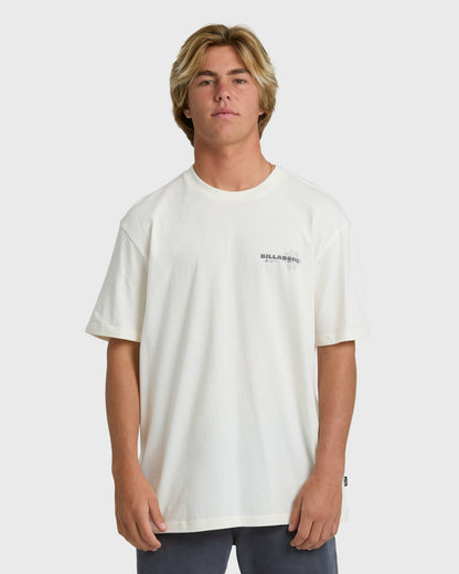 Billabong Men's Single Fin Premium Short Sleeve T-Shirt - Off White