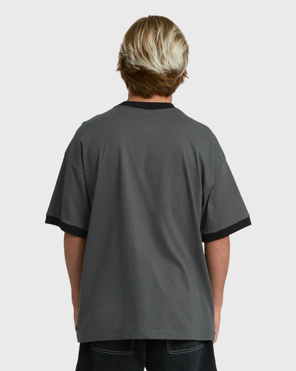 Billabong Men's Spec 73 Spin Ringer Short Sleeve T-Shirt - Pewter