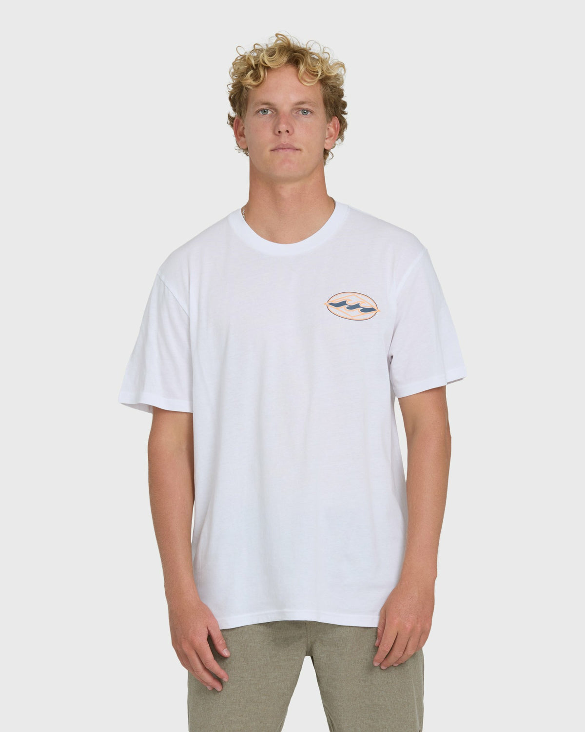 Billabong Men's Rotor Diamond Premium Short Sleeve Graphic T-Shirt - White