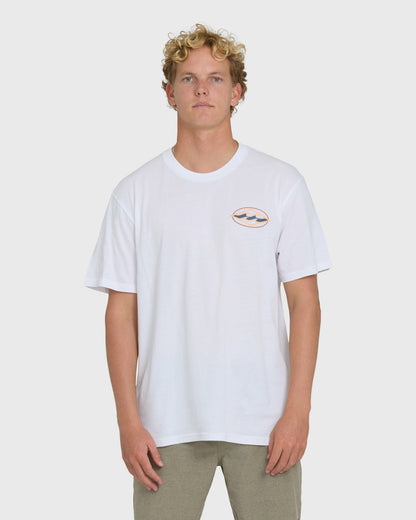 Billabong Men's Rotor Diamond Premium Short Sleeve Graphic T-Shirt - White