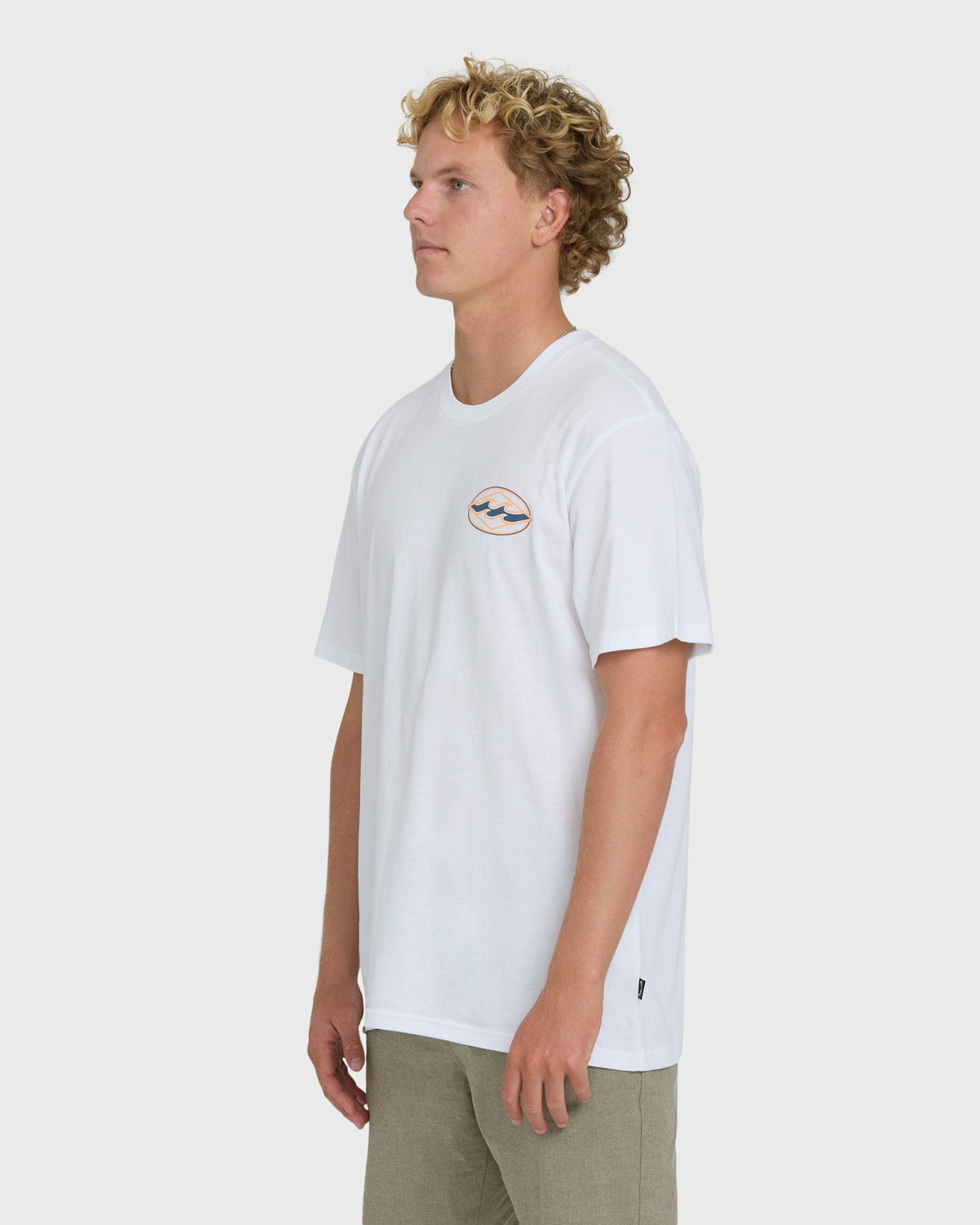 Billabong Men's Rotor Diamond Premium Short Sleeve Graphic T-Shirt - White