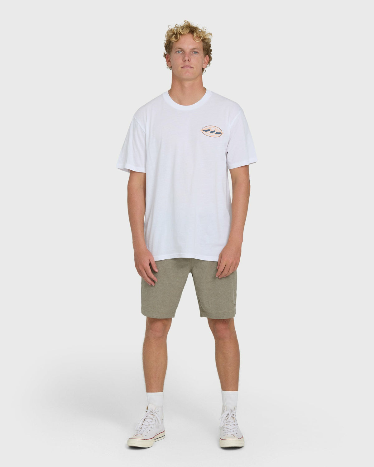 Billabong Men's Rotor Diamond Premium Short Sleeve Graphic T-Shirt - White
