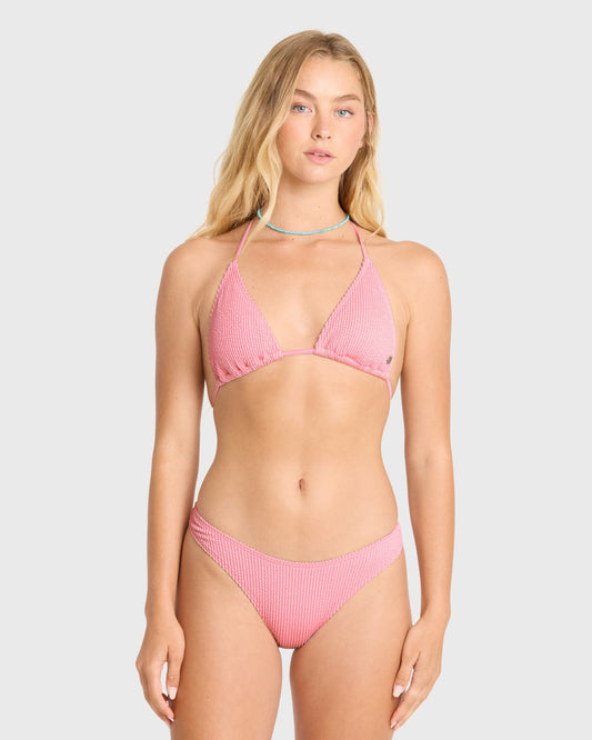 Billabong Women's Summer High Remi Triangle Bikini Top - Pink Sand