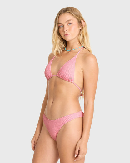 Billabong Women's Summer High Remi Triangle Bikini Top - Pink Sand
