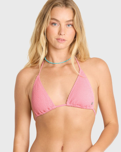 Billabong Women's Summer High Remi Triangle Bikini Top - Pink Sand