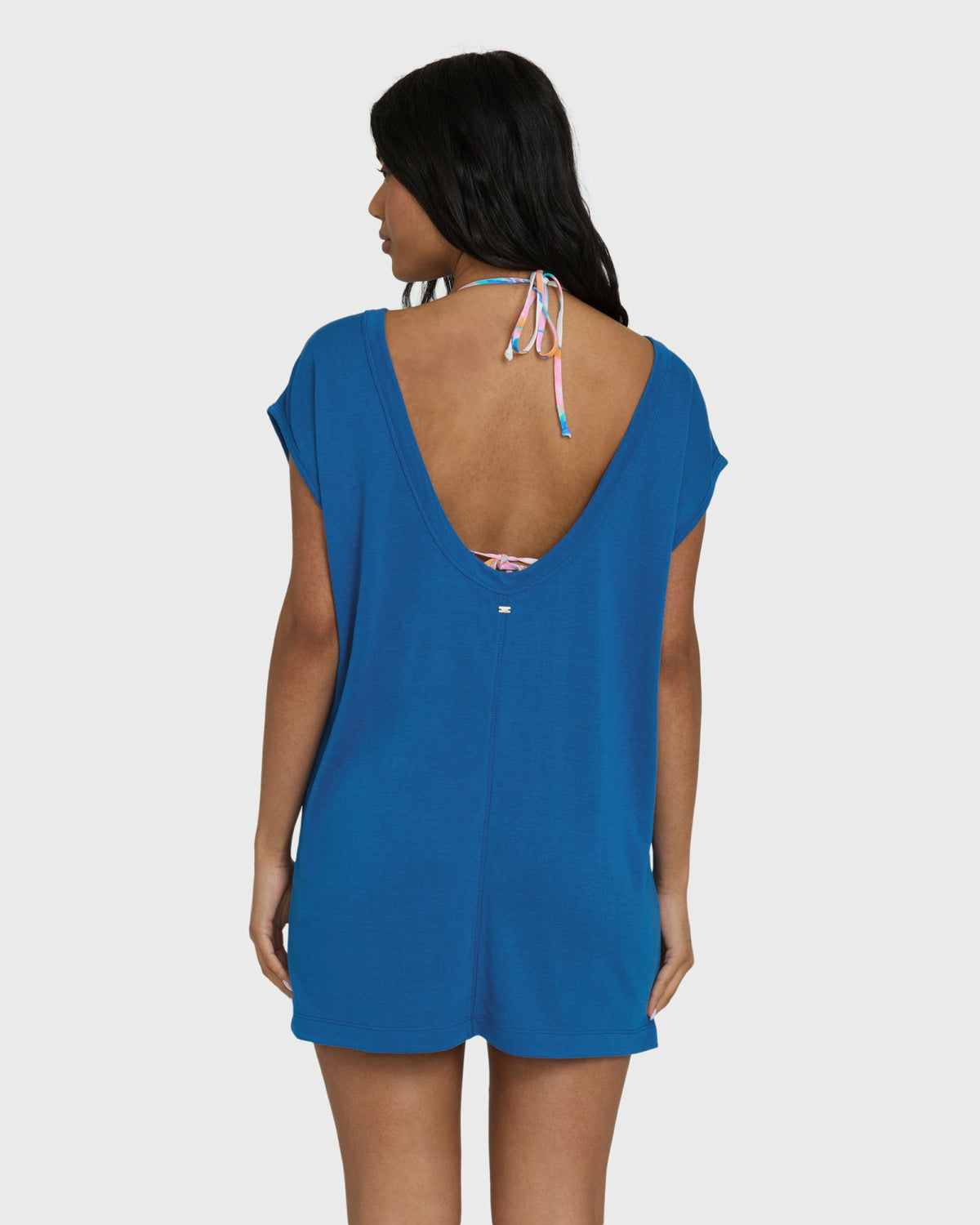 Billabong Women's Hallow Wave Mini Short Sleeve Dress - True Blue
