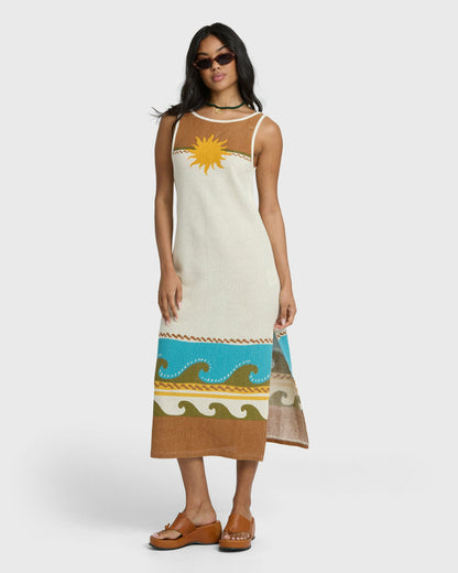 Billabong Women's Solar Babe Midi Dress - Caramel Cafe