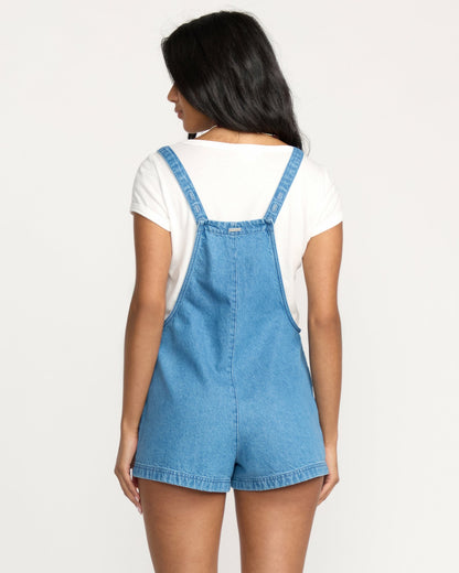 Billabong Women's Beach Crush Denim Overalls - Salt Washed