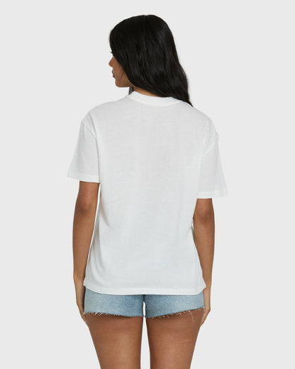 Billabong Women's Highs And Lows Short Sleeve Knit T-Shirt - Salt Crystal