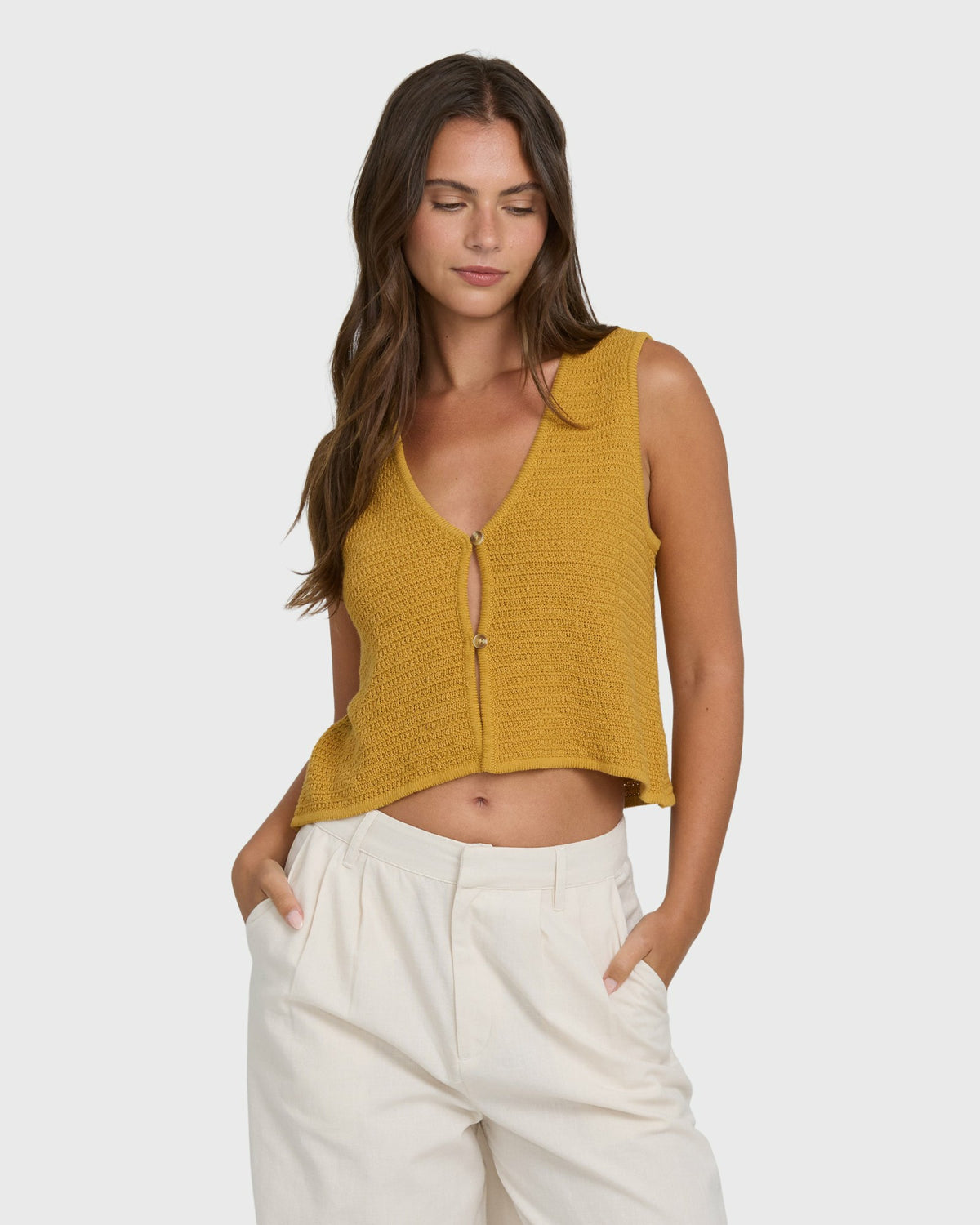 Billabong Women's Need Now Sweater Tank Top - Wild Honey