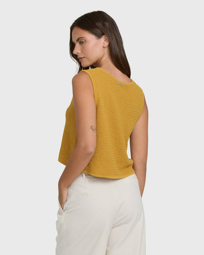 Billabong Women's Need Now Sweater Tank Top - Wild Honey