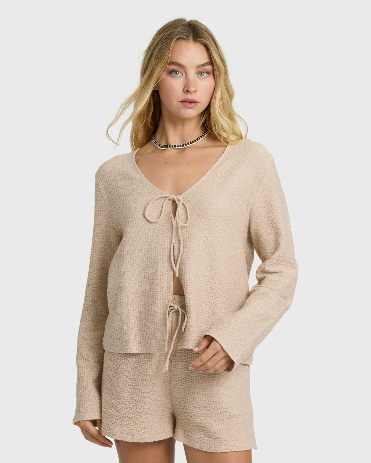 Billabong Women's Maya Long Sleeve Top - Oatmeal