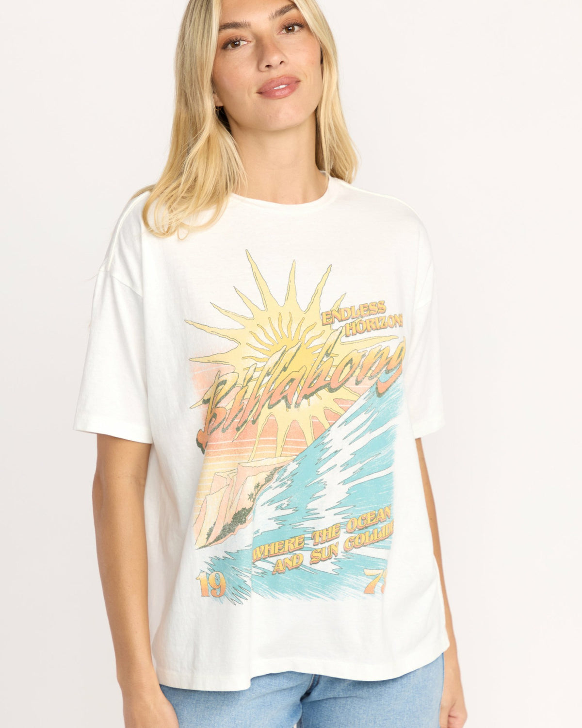 Billabong Women's Where Suns Collide T-Shirt - Salt Crystal