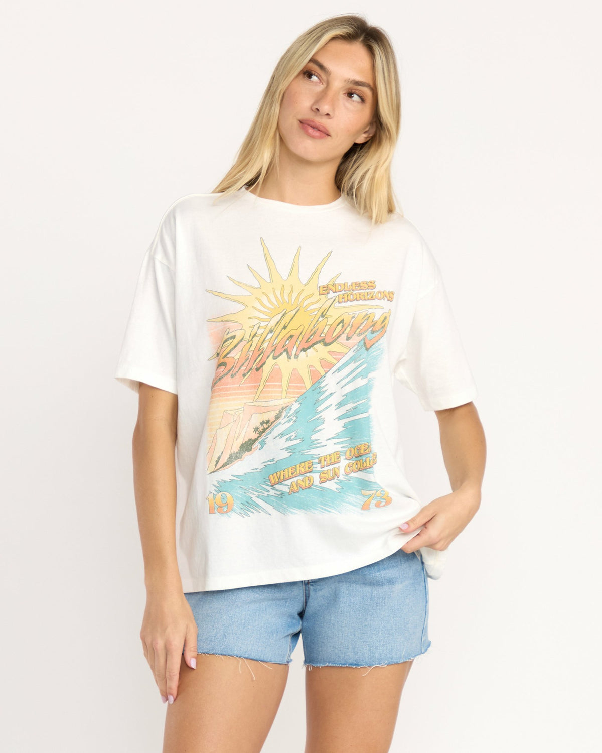 Billabong Women's Where Suns Collide T-Shirt - Salt Crystal
