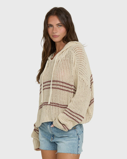 Billabong Women's Dawn Pullover Hoodie - White Cap