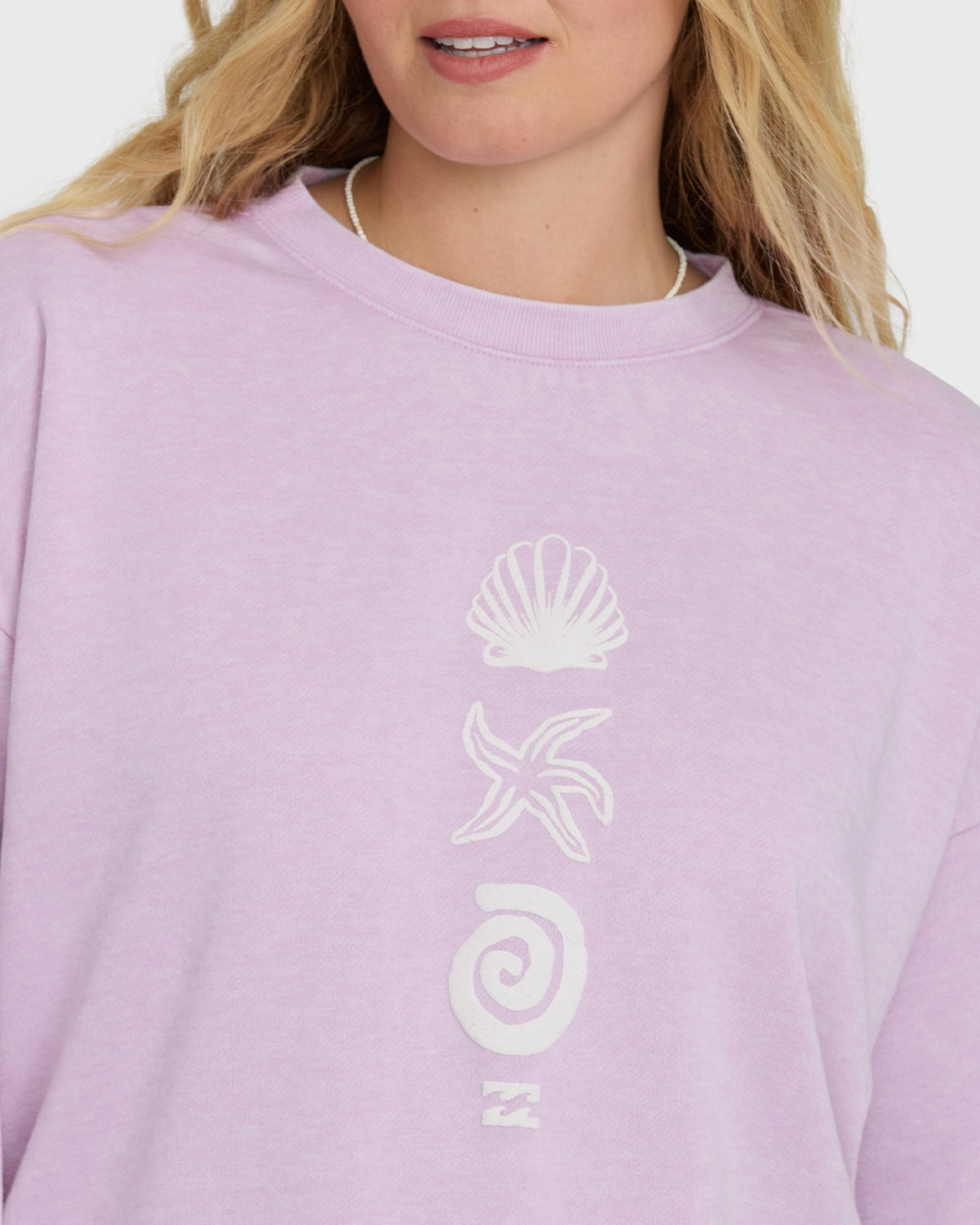 Billabong Women's Echo Burnout Crewneck Sweatshirt - Sweet Lilac