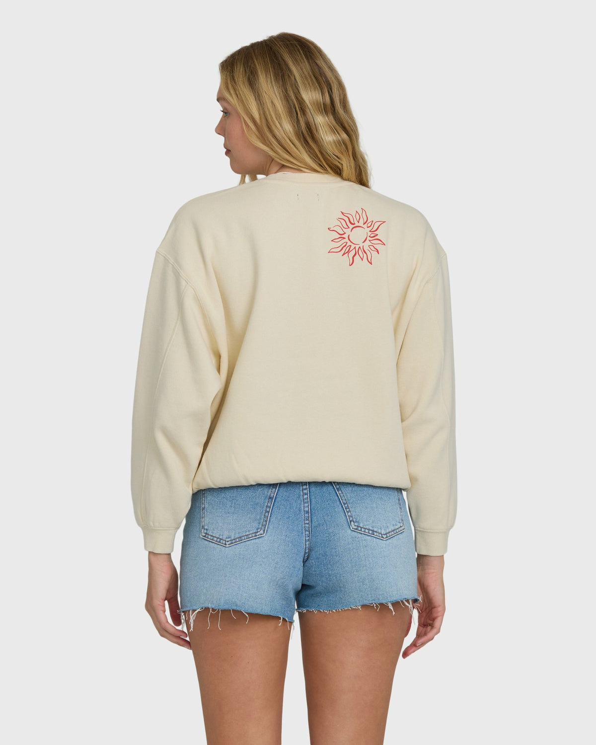 Billabong Women's Treasure Cay Crewneck Sweatshirt - White Cap