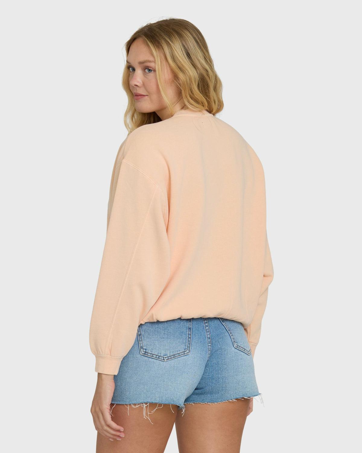 Billabong Women's Treasure Cay Crewneck Sweatshirt - Light Peach