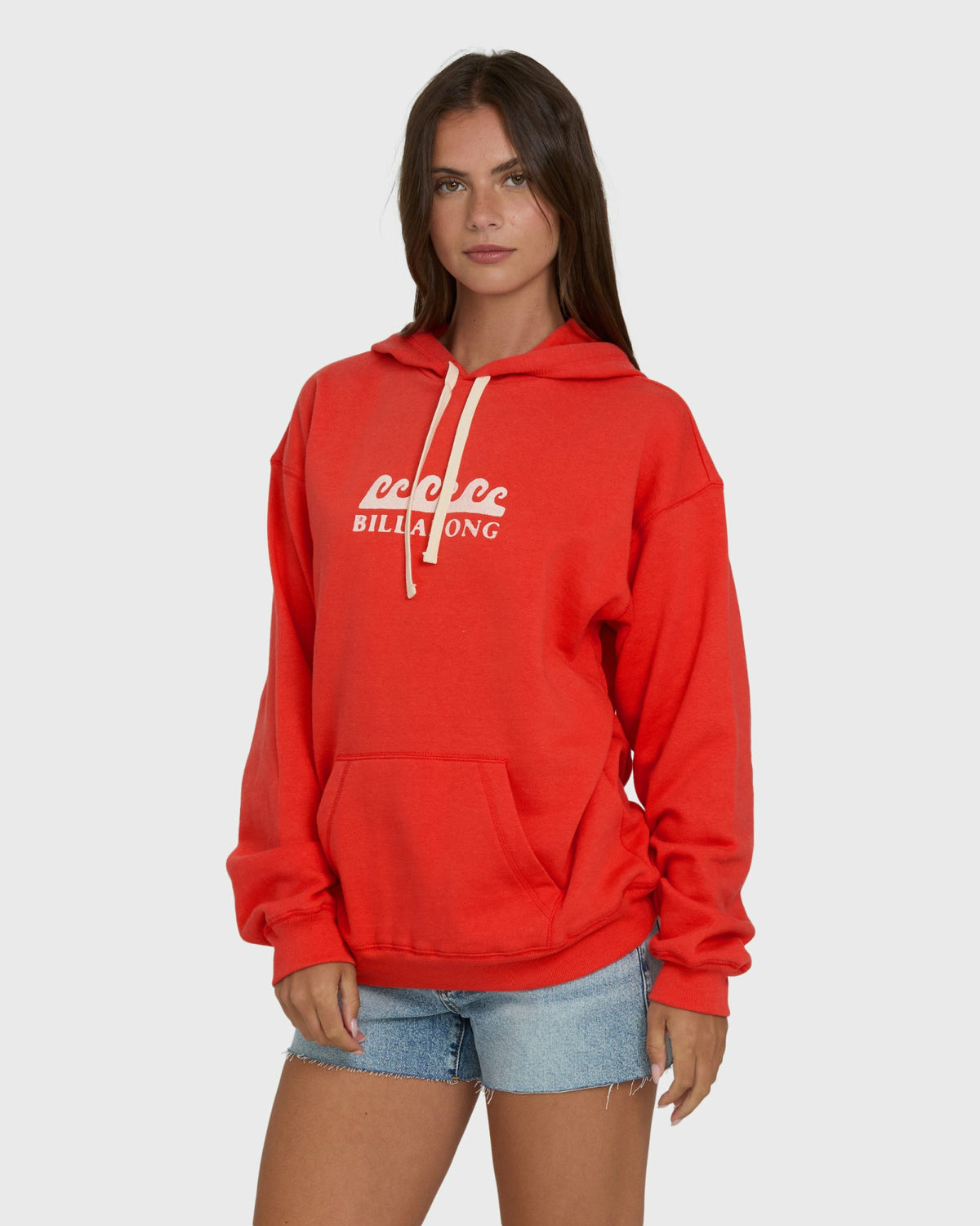 Billabong Women's Surfing In Town Pullover Hoodie - Fiesta Red