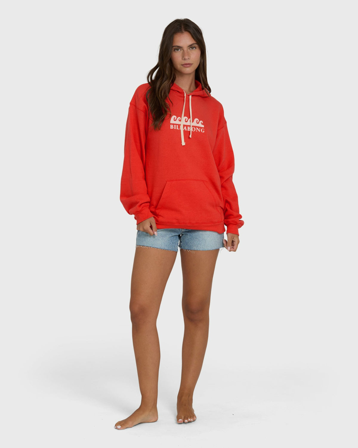Billabong Women's Surfing In Town Pullover Hoodie - Fiesta Red