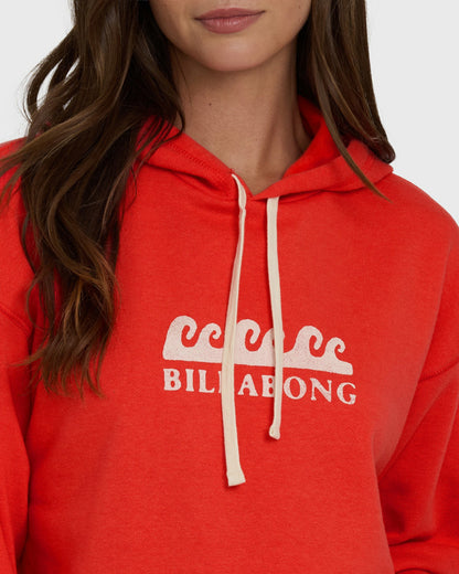 Billabong Women's Surfing In Town Pullover Hoodie - Fiesta Red