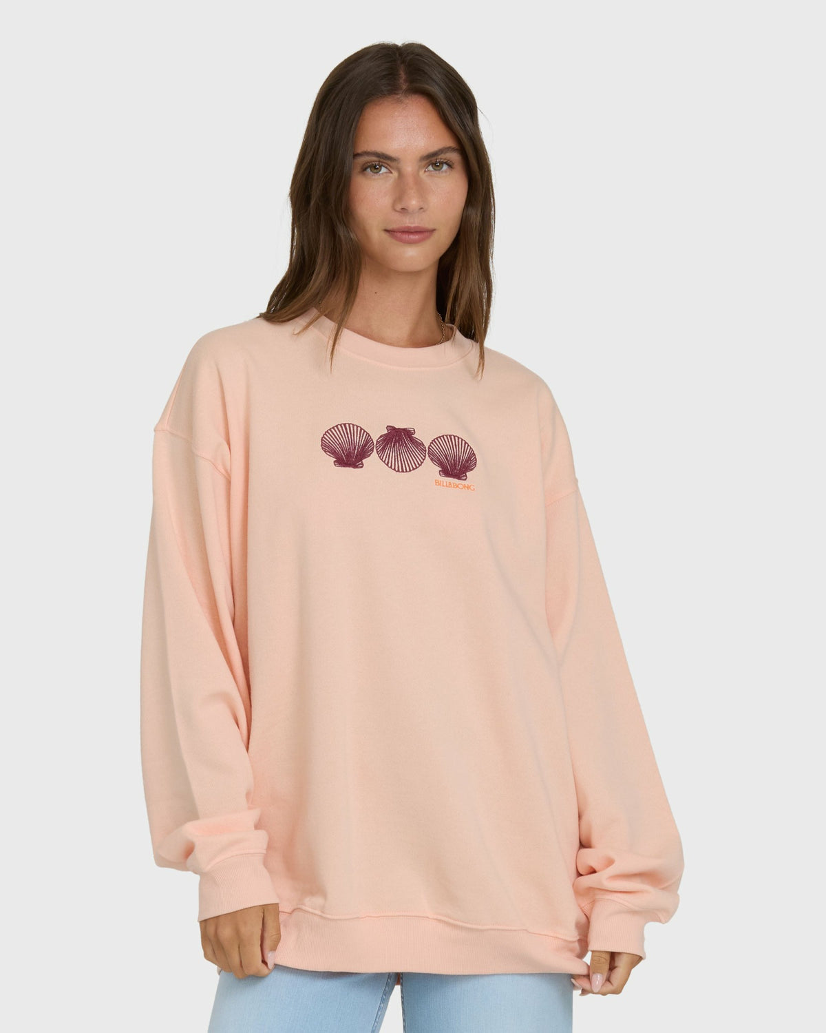 Billabong Women's Chasing Horizons Crewneck Sweatshirt - Light Peach