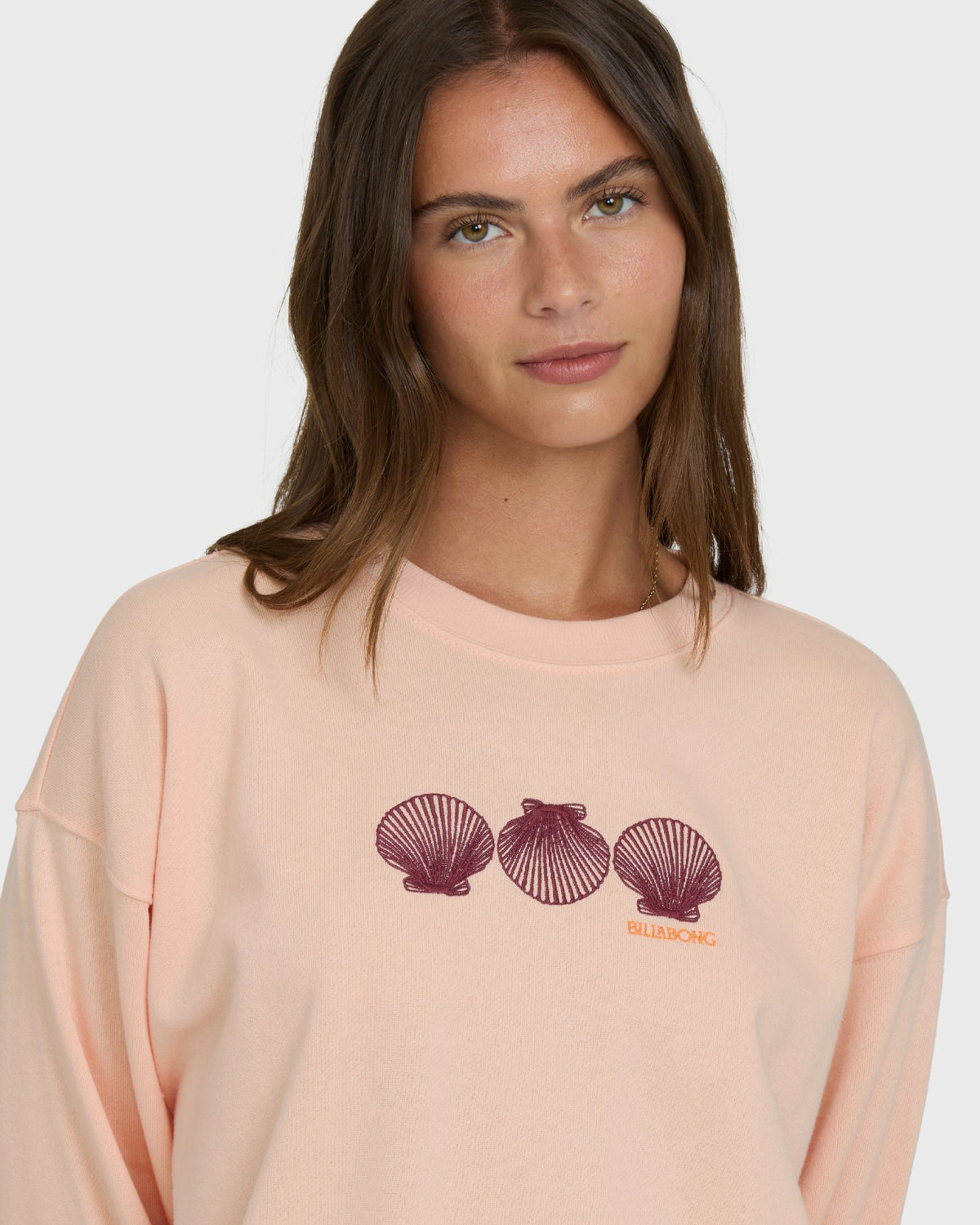 Billabong Women's Chasing Horizons Crewneck Sweatshirt - Light Peach