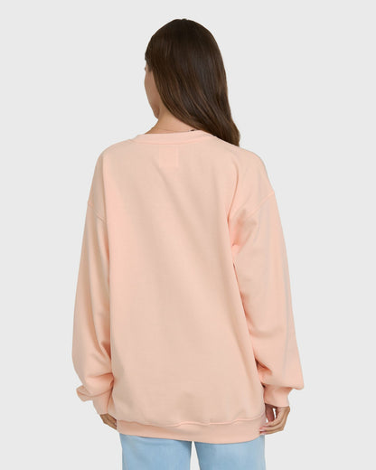 Billabong Women's Chasing Horizons Crewneck Sweatshirt - Light Peach