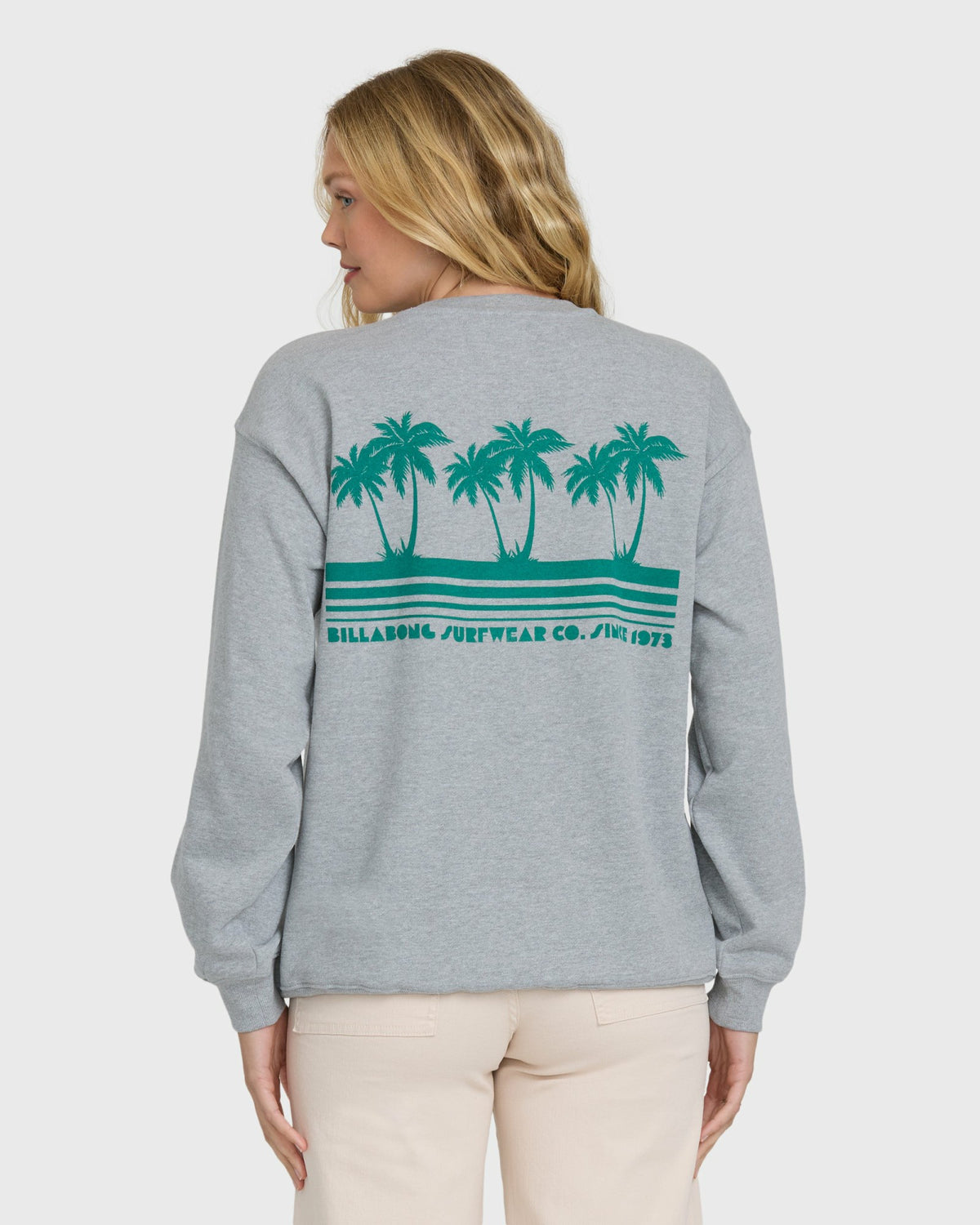 Billabong Women's My Fave Beach Crewneck Sweatshirt - Heather Gray