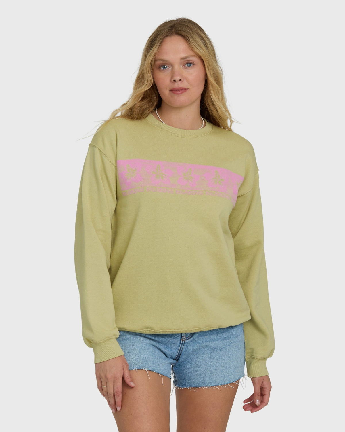 Billabong Women's Giving Shade Crewneck Sweatshirt - Cactus