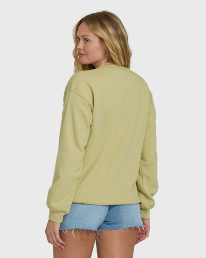 Billabong Women's Giving Shade Crewneck Sweatshirt - Cactus