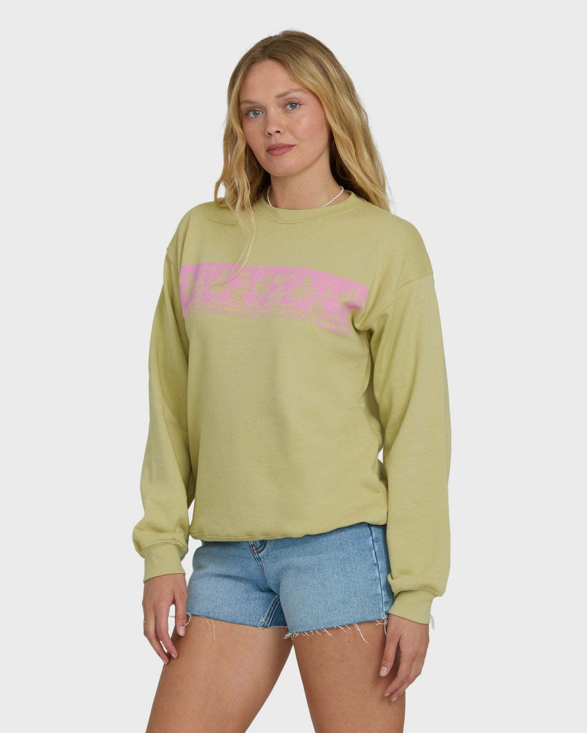 Billabong Women's Giving Shade Crewneck Sweatshirt - Cactus