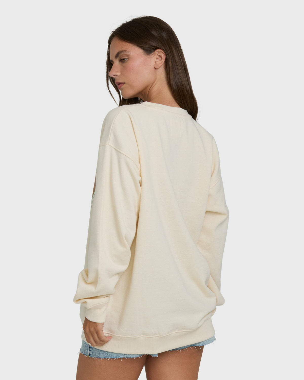 Billabong Women's Coastal Paradise Crewneck Sweatshirt - White Cap