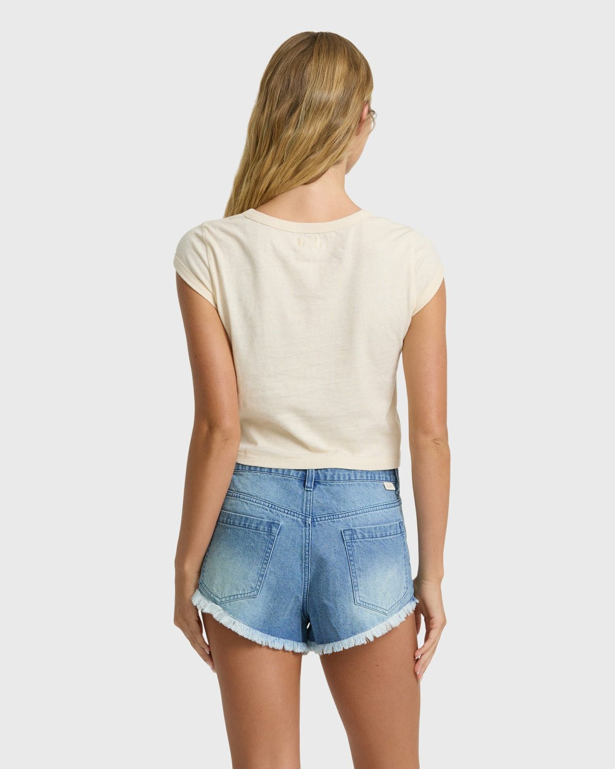 Billabong Women's Beach Dreamin Denim Shorts - Faded Indigo Fray