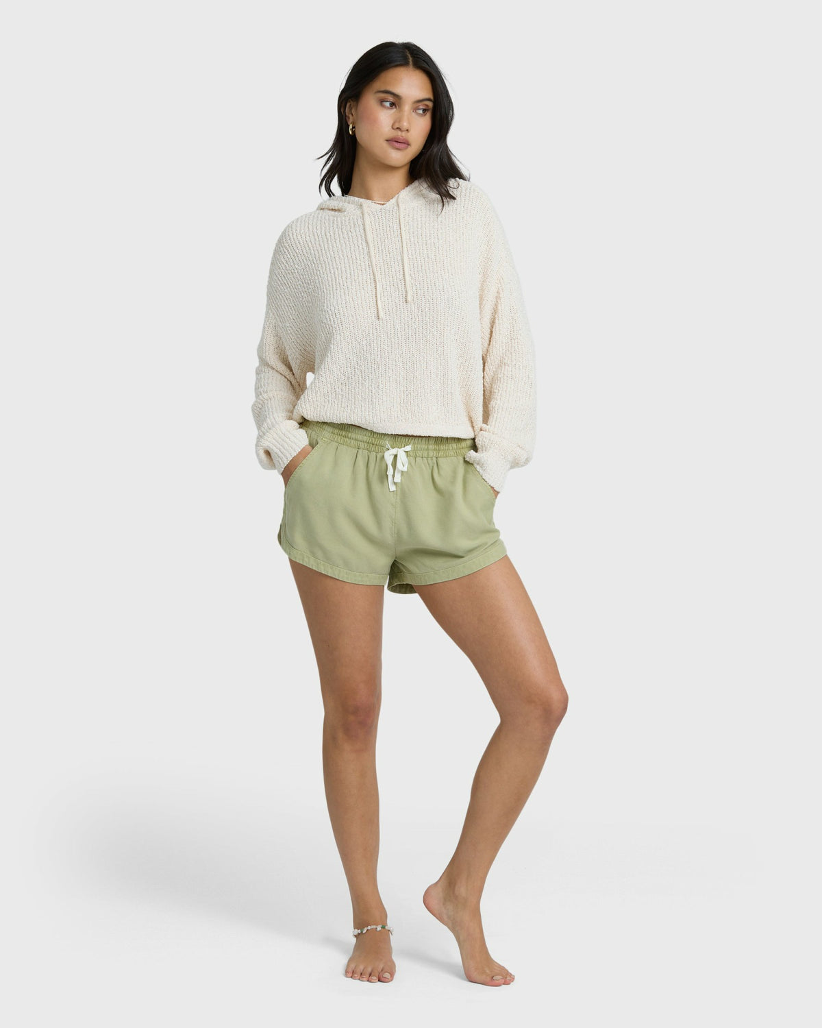 Billabong Women's Road Trippin Elastic Waist Shorts - Avocado