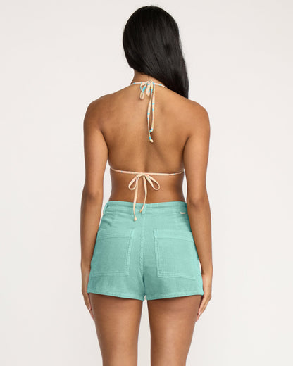 Billabong Women's Free Fall Corduroy Shorts - Misty Blue