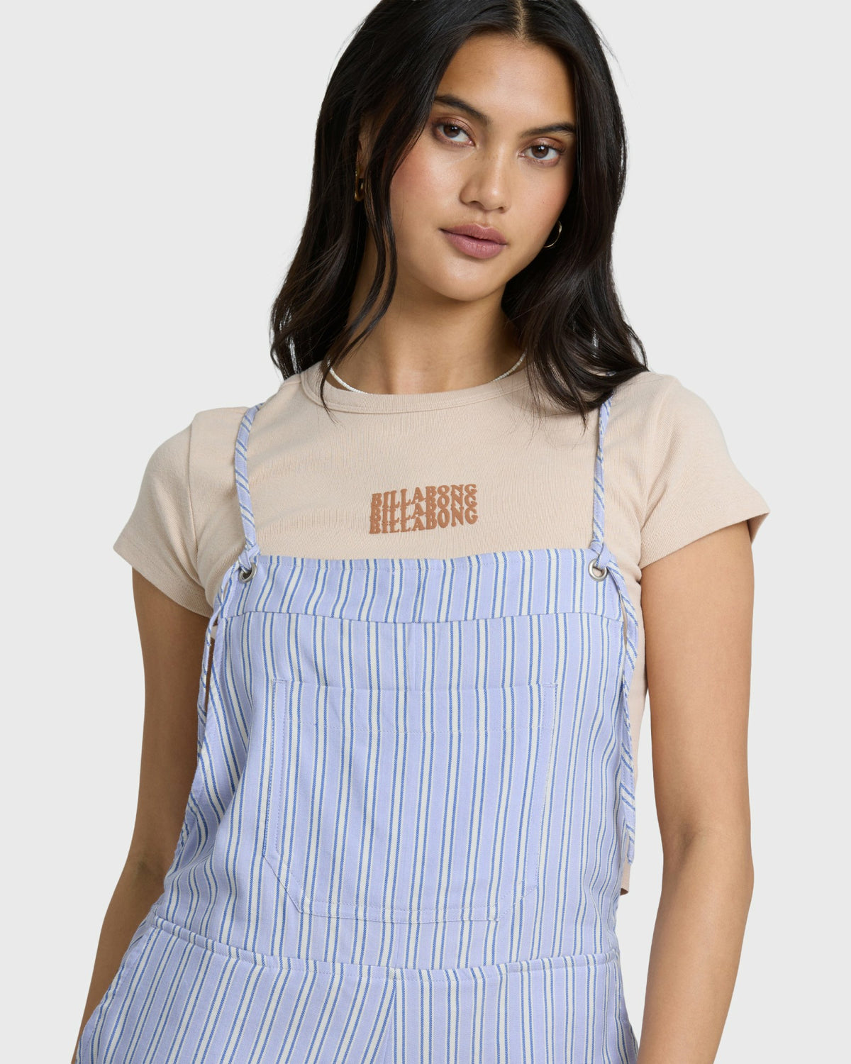 Billabong Women's Wild Pursuit Yarn-Dyed Overalls - Twilight Blue
