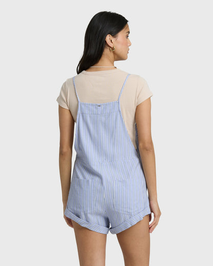 Billabong Women's Wild Pursuit Yarn-Dyed Overalls - Twilight Blue